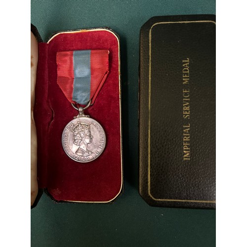 129 - Imperial Service Medal in case inscribed 