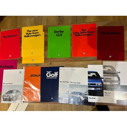 396 - Automobilia Ephemera / Car Brochures : VW Volkswagen includes :- Scirocco (1982), Polo (1980 & 1981)... 