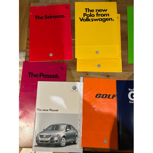 396 - Automobilia Ephemera / Car Brochures : VW Volkswagen includes :- Scirocco (1982), Polo (1980 & 1981)... 