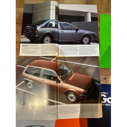 396 - Automobilia Ephemera / Car Brochures : VW Volkswagen includes :- Scirocco (1982), Polo (1980 & 1981)... 