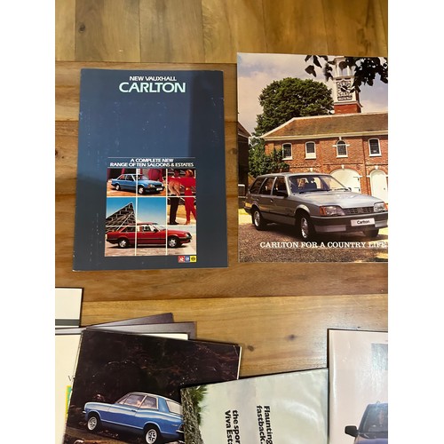 398 - Automobilia Ephemera / Car Brochures: Vauxhall, including Viva GT (1970), Viva Estate (1970), Model ... 