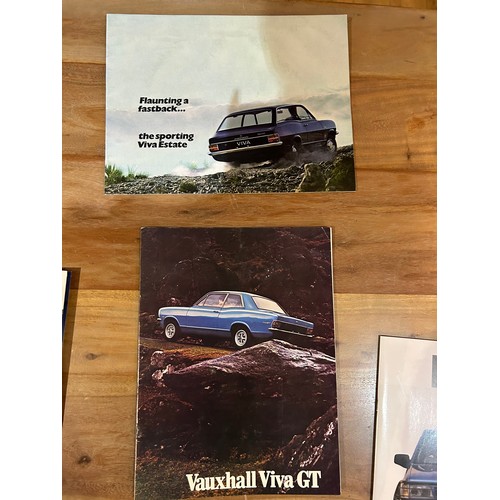 398 - Automobilia Ephemera / Car Brochures: Vauxhall, including Viva GT (1970), Viva Estate (1970), Model ... 