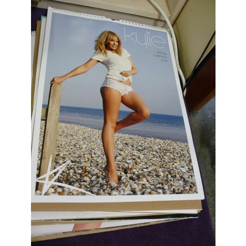 62 - LARGE COLLECTION OF OFFICIAL KYLIE CALENDARS