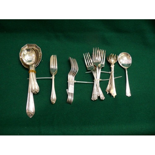 63 - SILVERPLATE CAKE FORKS AND FRUIT SPOONS