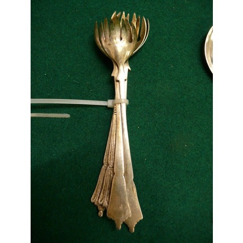 63 - SILVERPLATE CAKE FORKS AND FRUIT SPOONS