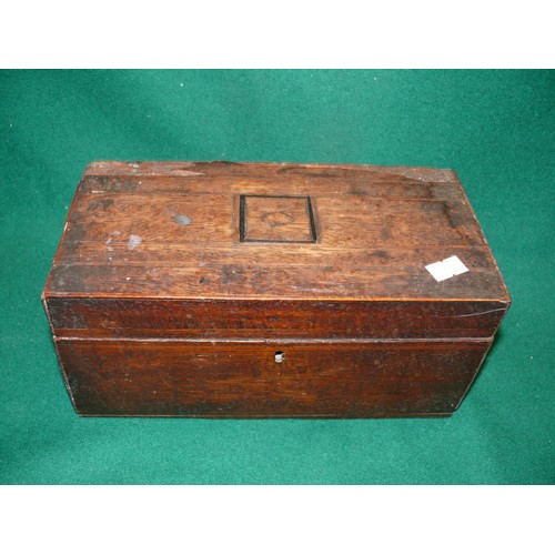 65 - WOODEN BOX WITH CONTENTS OF COSTUME JEWELLERY