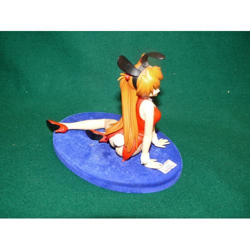 72 - EVANGELION ASUKA LANGLEY BUNNY SEGA FIGURE WITH BASE