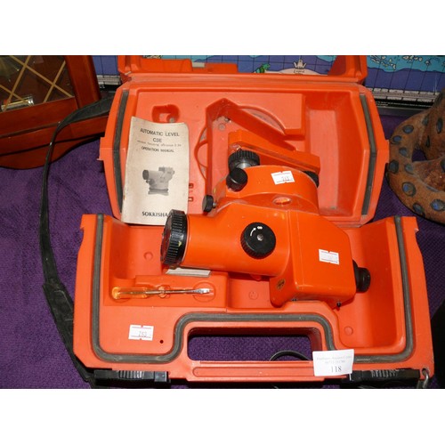 118 - CASED AUTOMATIC LASER LEVEL BY SOKKISHA