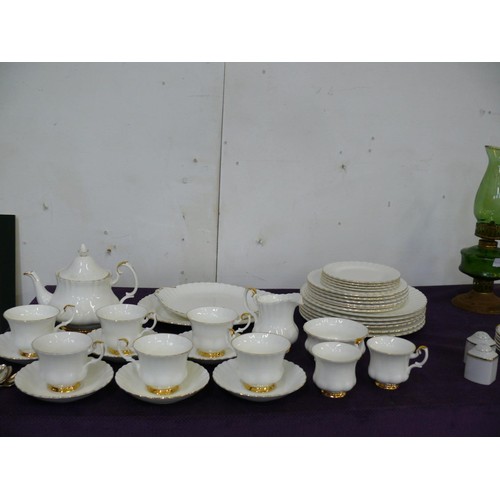 126 - LARGE ROYAL ALBERT TEA AND DINNER SERVICE VAL D'OR