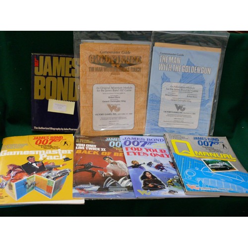 127 - COLLECTION OF JAMES BOND BOOKS AND ROLE PLAYING GAMES FOR YOUR EYES ONLY, YOU ONLY LIVE TWICE 2 BACK... 