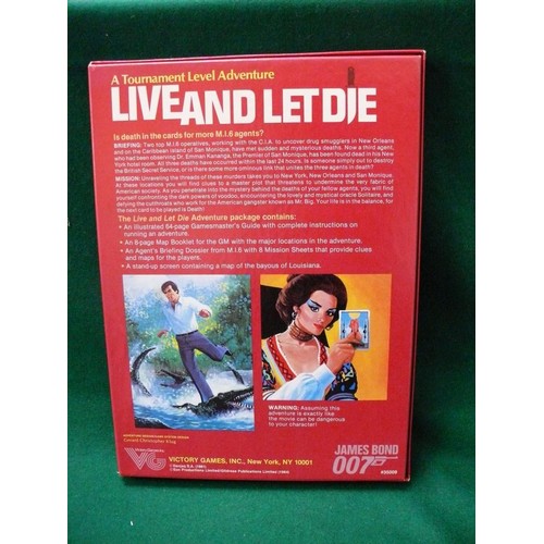 131 - JAMES BOND BOXED ROLEPLAYING GAME LIVE AND LET DIE