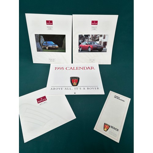 374 - Automobilia Ephemera / Car Brochures: Rover. Including, Today’s Cars 1993/94, Today’s Cars 1993, 199... 