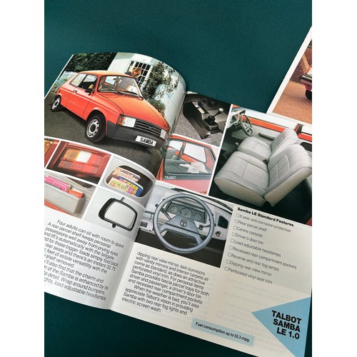 372 - Automobilia Ephemera / Car Brochures: Talbot. Includes 1982 models, Sunbeam (1980), 1981 Talbot rang... 