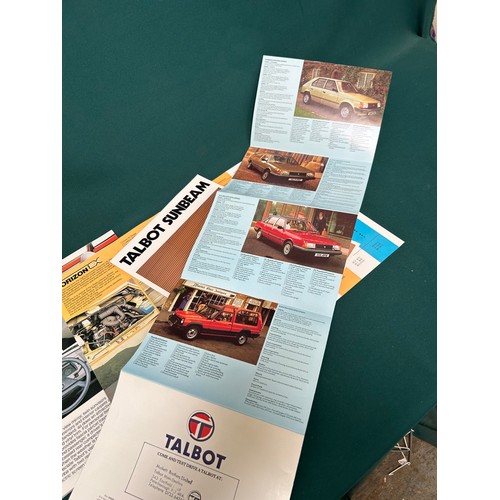 372 - Automobilia Ephemera / Car Brochures: Talbot. Includes 1982 models, Sunbeam (1980), 1981 Talbot rang... 