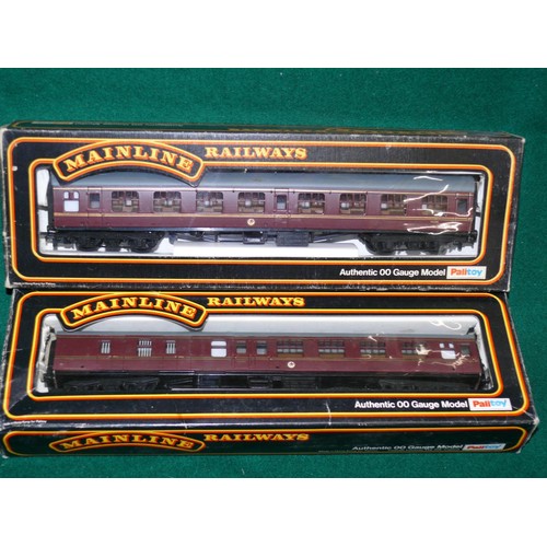 100 - 2 MAINLINE B.R. SK AND BSK COACHES OO GAUGE WITH ORIGINAL BOXES