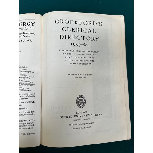 247 - Crockford's Clerical Directory 1959-60 - 78th Issue - Oxford University Press - complete but detache... 