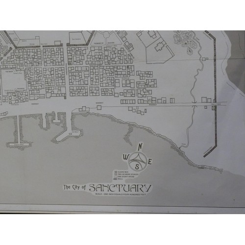 145 - LARGE MAP OF THE CITY OF SANCTUARY