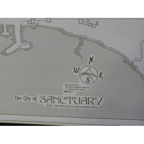 145 - LARGE MAP OF THE CITY OF SANCTUARY