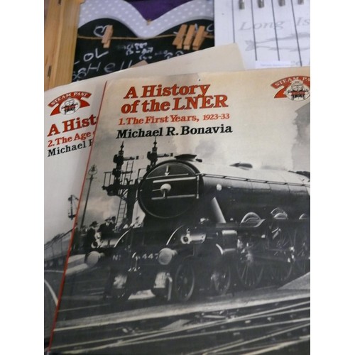 151 - SELECTION OF VARIOUS BOOKS TO INCLUDE LORD WILLOUGHBY'S RAILWAY, HISTORY OF THE LNER 1923-33 AND 193... 