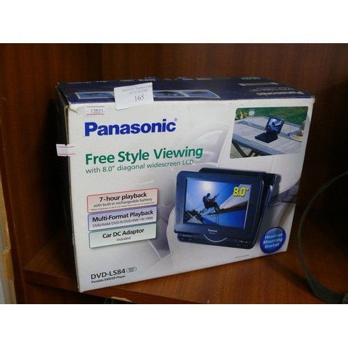 165 - PANASONIC PORTABLE DVD/CD PLAYER WITH ORIGINAL BOX