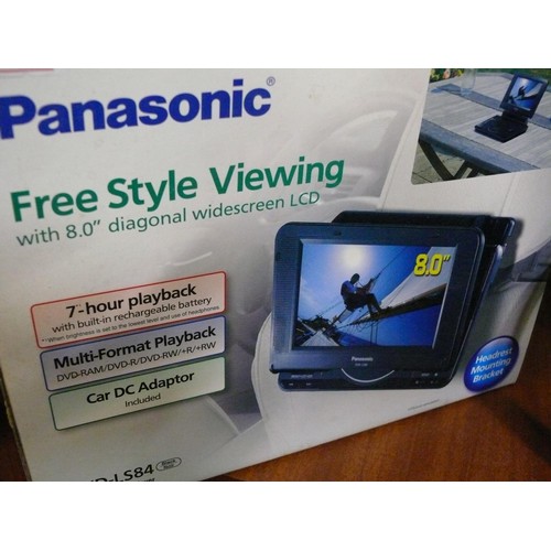 165 - PANASONIC PORTABLE DVD/CD PLAYER WITH ORIGINAL BOX