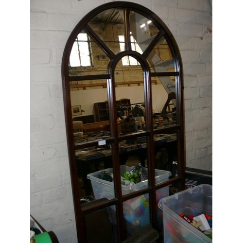 179 - LARGE ARCH SHAPED WALL MIRROR