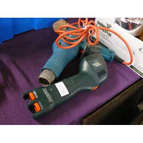 180B - BLACK AND DECKER HEAT GUN AND RECHARGEABLE SANDER NEEDS A BATTERY