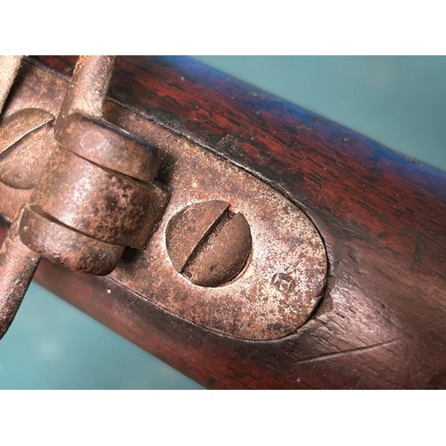 106 - An antique .65 bore French 1854 dated St Etienne percussion carbine - overall length 43 inches - wit... 