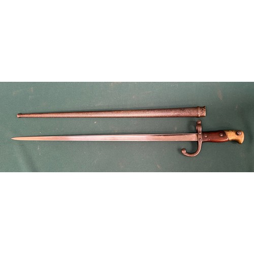 107 - French Model 1877 Gras Sword Bayonet, Usine de Steyr. Good overall condition. Made by Steyr of Austr... 