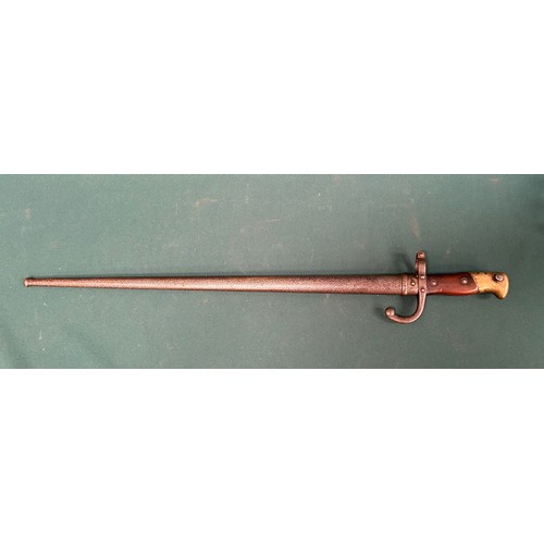 107 - French Model 1877 Gras Sword Bayonet, Usine de Steyr. Good overall condition. Made by Steyr of Austr... 