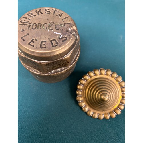 410 - Antique solid brass cart wheel hub 