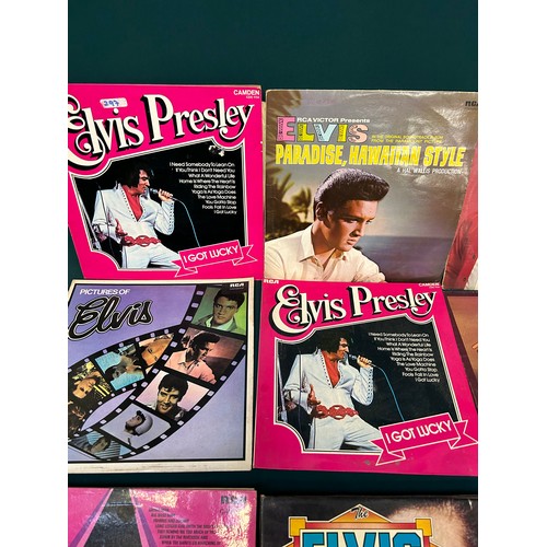 470 - Collection of 17 Elvis LP Vinyl Albums to include :- Loving You, Double Dynamite Vol 1, As Recorded ... 