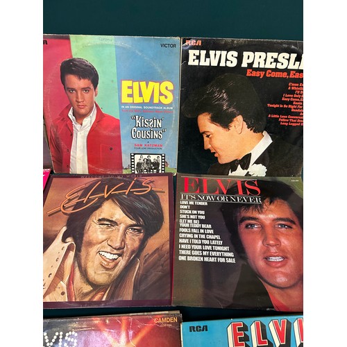 470 - Collection of 17 Elvis LP Vinyl Albums to include :- Loving You, Double Dynamite Vol 1, As Recorded ... 