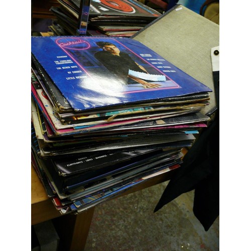 380 - LARGE STACK OF LP RECORDS TO INCLUDE NOW THAT'S WHAT I CALL MUSIC, MOTOWN, DISNEY, COCKTAIL ETC