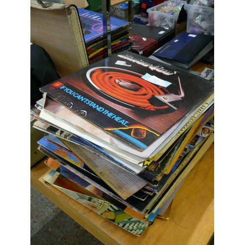 382 - LARGE STACK OF LP RECORDS TO INCLUDE MEATLOAF, MADONNA, STATUS QUO, MICHAEL JACKSON, THE OSMONDS, WE... 