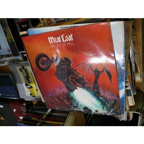 382 - LARGE STACK OF LP RECORDS TO INCLUDE MEATLOAF, MADONNA, STATUS QUO, MICHAEL JACKSON, THE OSMONDS, WE... 