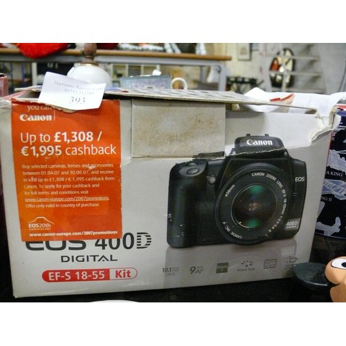 393 - CANON EOS400D DIGITAL CAMERA IN ORIGINAL BOX