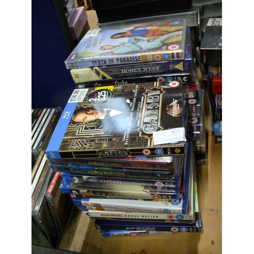 452 - COLLECTION OF NEW AND SEALED DVDS & BLU-RAYS TO INCLUDE GHOSTBUSTERS, MISSION IMPOSSIBLE, ABSOLUTELY... 