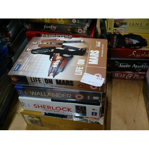 454 - DVD BOXSETS LIFE ON MARS, WALLANDER, SHERLOCK AND HART OF DIXIE