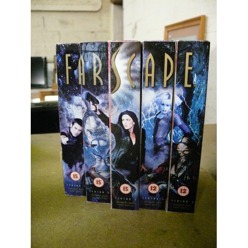 481 - FARSCAPE DVD BOXSETS SEASONS 1-4 PLUS THE PEACE KEEPERS WARS AND BOOKS