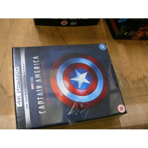 456 - MARVEL DVD BOXSETS CAPTAIN AMERICA, THE AVENGERS AND FANTASTIC 4