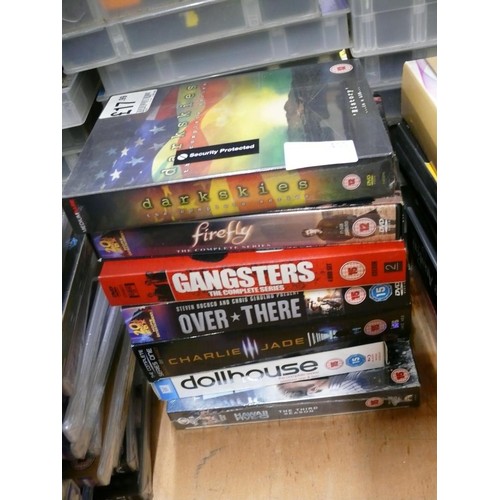 455 - DVD BOXSETS DARKSKIES,  CHARLIE JADE, OVER THERE, GANGSTERS, FIREFLY, DOLL HOUSE AND HAWAII FIVE-O