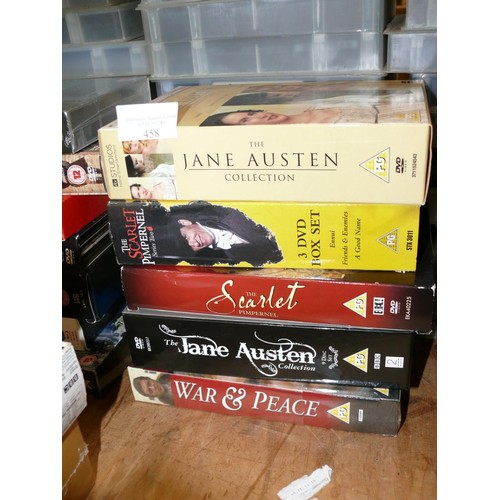 458 - DVD BOX SETS JANE AUSTEN, WAR & PEACE AND THE SCARLETT PIMPERNELL