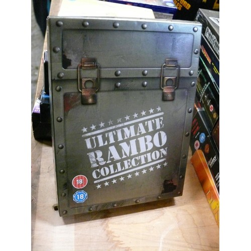 460 - DVD BOXSETS PRIRATES OF THE CARRIBEAN, BACK TO THE FUTURE, THE MATRIX, MISSION IMPOSSIBLE, DIRTY DAN... 