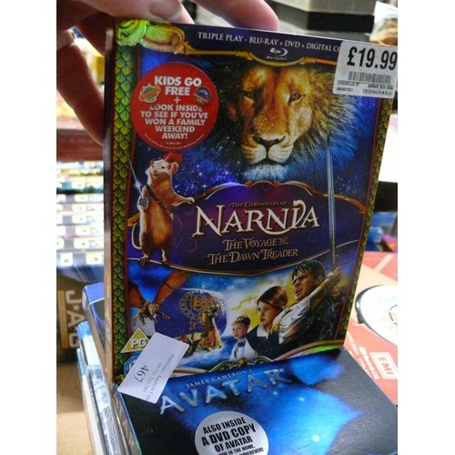 467 - COLLECTION OF BLU-RAYS TO INCLUDE NARNIA, AVATAR, HAWAII FIVE-O, BOURNE, MISSION IMPOSSIBLE, SNOW WH... 