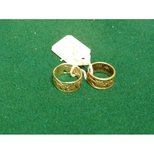 18 - TWO SILVER RINGS BOTH ETHNIC DESIGN SIZES S & P