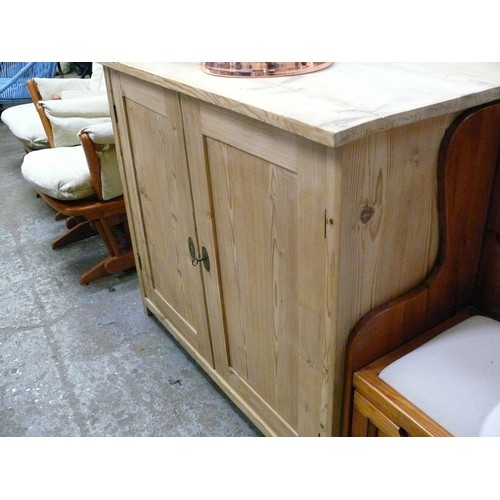 538 - LARGE PINE 2 DOOR CUPBOARD