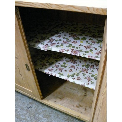 538 - LARGE PINE 2 DOOR CUPBOARD