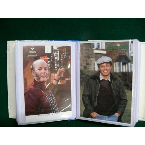 3 - FOR THE EMMERDALE FAN AN ALBUM FULL OF SIGNED PHOTOS OF THE STAR CAST 
PLUS 