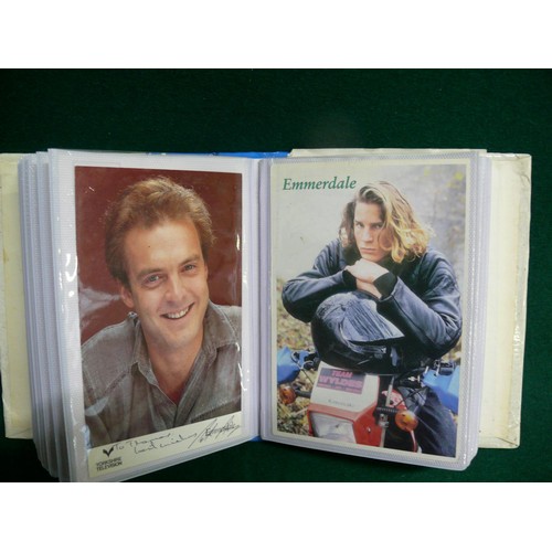 3 - FOR THE EMMERDALE FAN AN ALBUM FULL OF SIGNED PHOTOS OF THE STAR CAST 
PLUS 